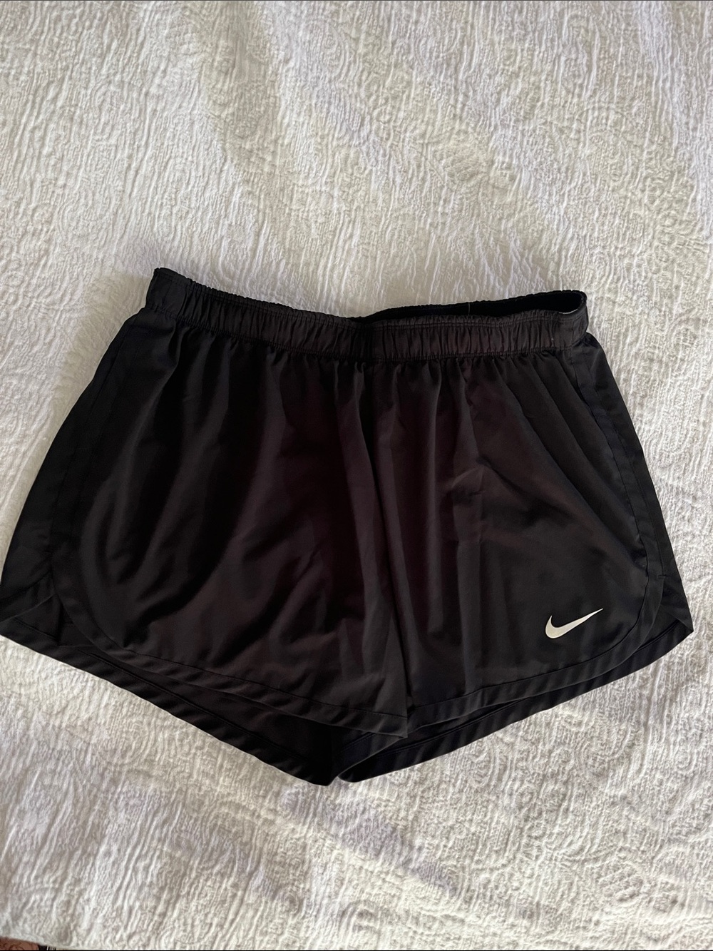 Nike Women’s Black Athletic Running Shorts with White Swoosh NWOT